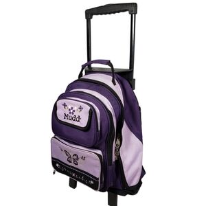 Vintage Y2K Mudd Girls Purple Butterfly Floral Rolling Backpack‎ Luggage School